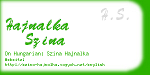 hajnalka szina business card